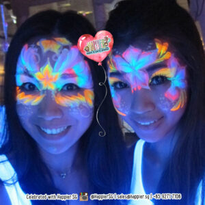 Glow in the Dark UV Face Paint Makeup Artist