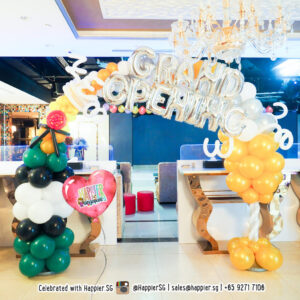 Grand Opening Champagne Balloon Arch